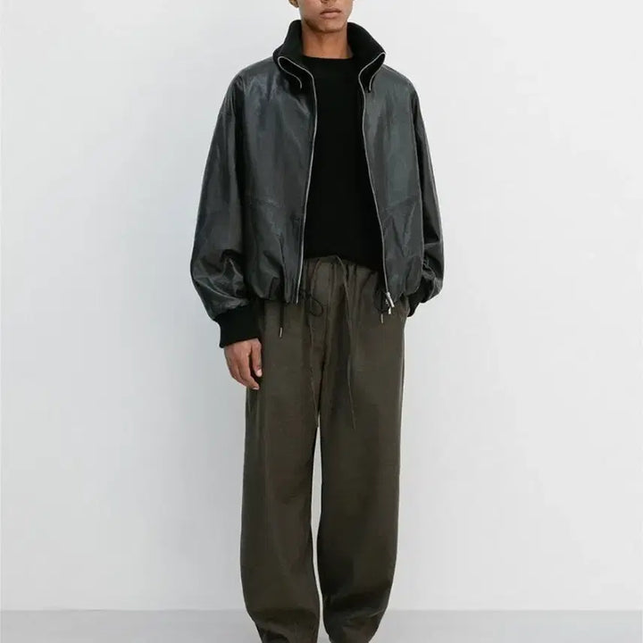 [BUNJANG] Uma Mung Italian Lambskin Leather Jacket / 우마뭉 이탈리안 램스킨 레더자켓 가죽자켓