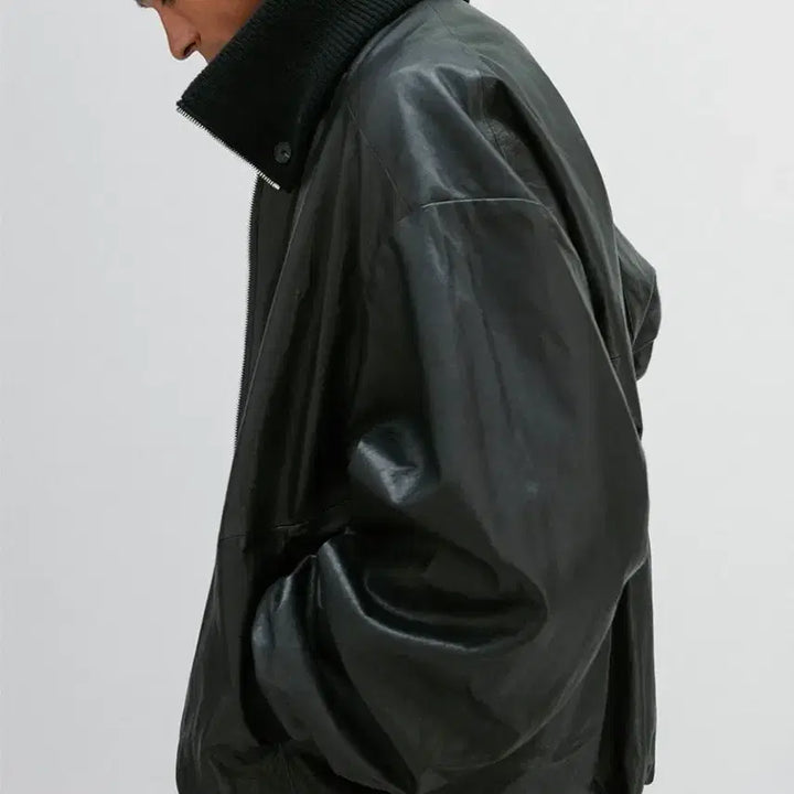 [BUNJANG] Uma Mung Italian Lambskin Leather Jacket / 우마뭉 이탈리안 램스킨 레더자켓 가죽자켓