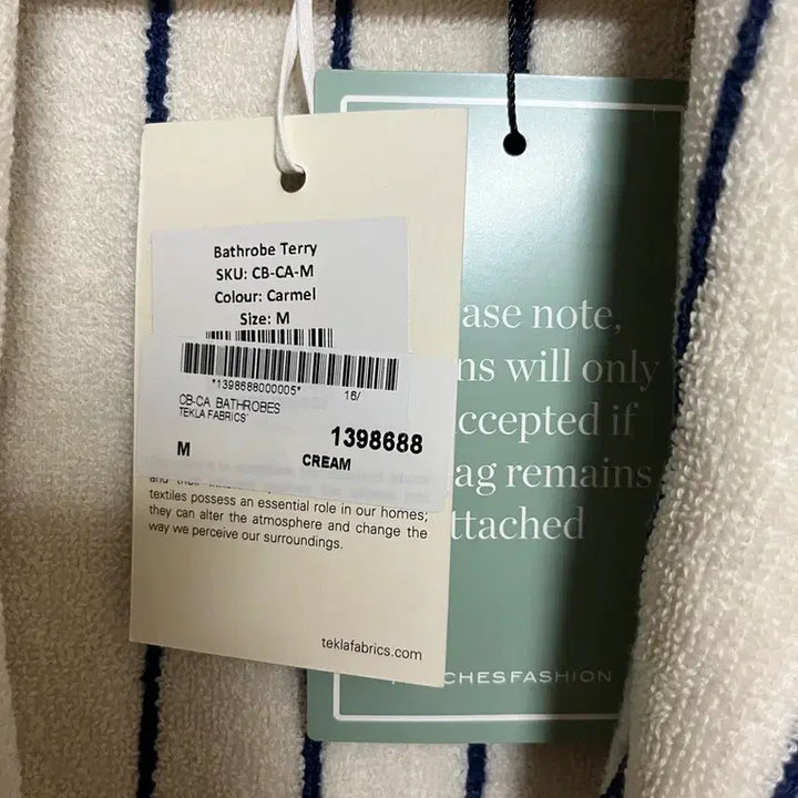 [BUNJANG] Tekla Stripe Terry Robe / [M] 테클라 tekla 스트라이프 테리 로브 목욕 가운