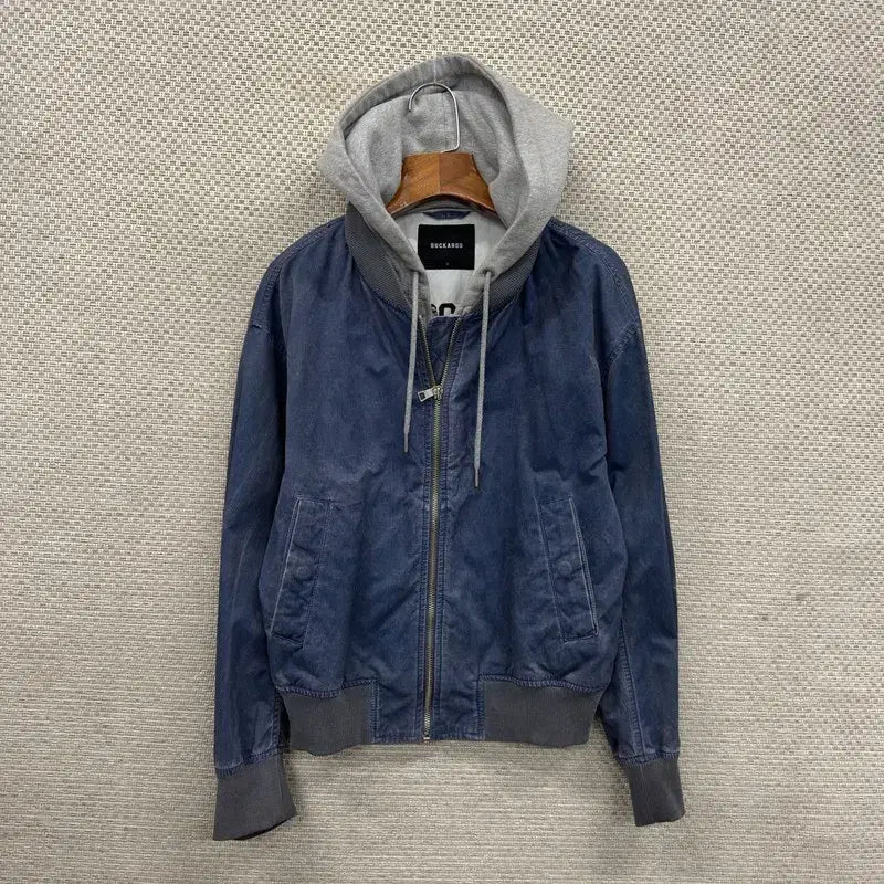 [BUNJANG] Buckaroo Pigment Vintage Layered Blouson Short Hooded Jacket / 버커루 피그먼트 빈티지 레이어드 블루종 숏 후드자켓 F A07362