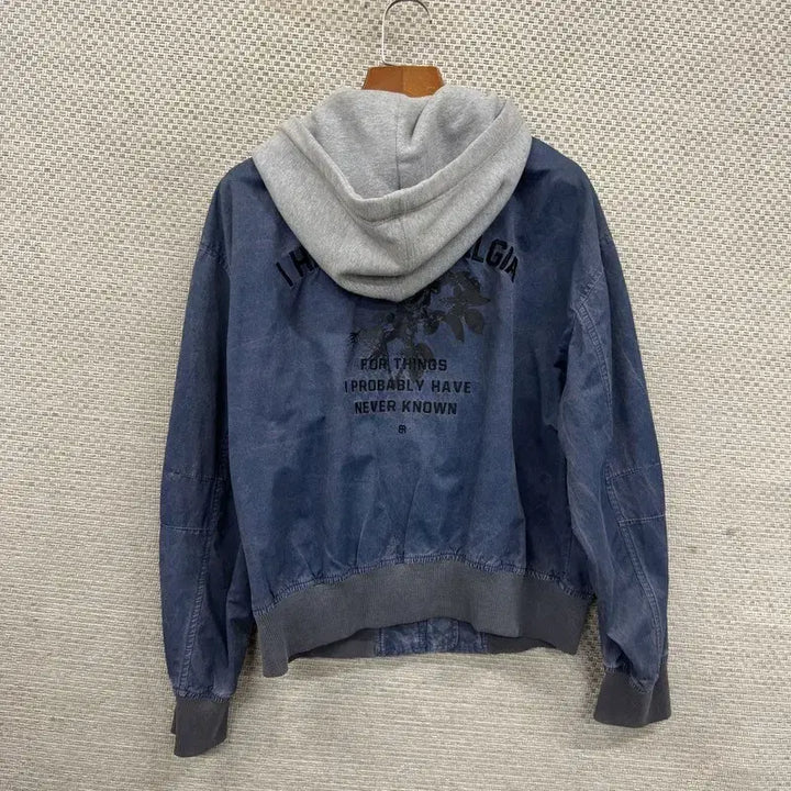[BUNJANG] Buckaroo Pigment Vintage Layered Blouson Short Hooded Jacket / 버커루 피그먼트 빈티지 레이어드 블루종 숏 후드자켓 F A07362