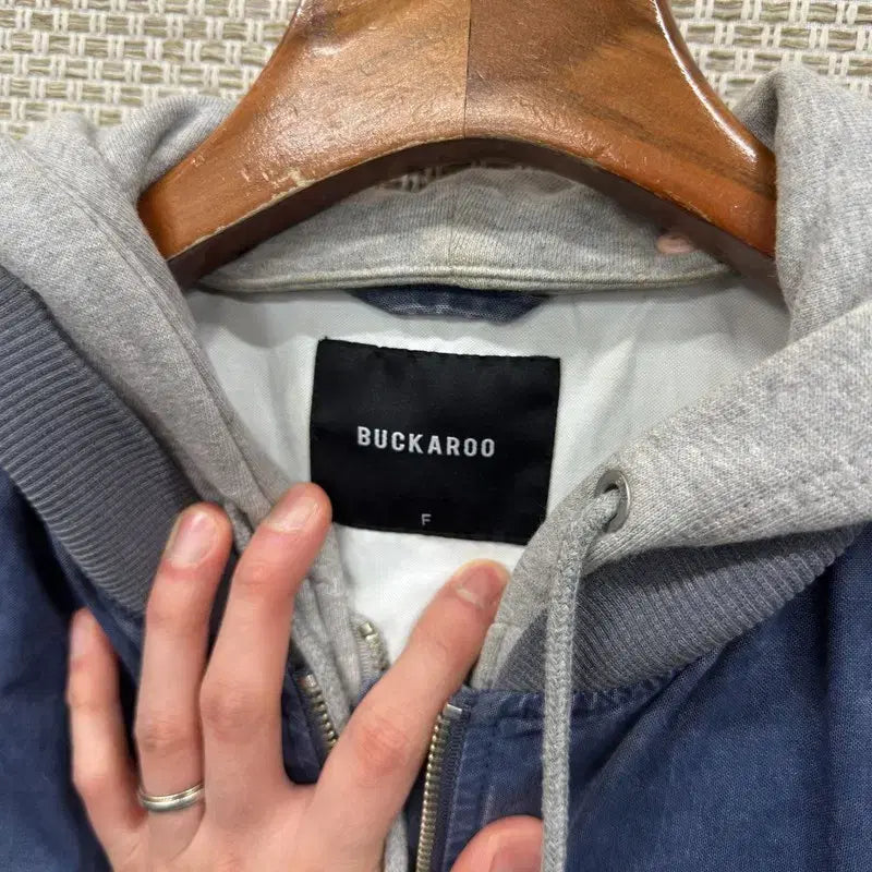 [BUNJANG] Buckaroo Pigment Vintage Layered Blouson Short Hooded Jacket / 버커루 피그먼트 빈티지 레이어드 블루종 숏 후드자켓 F A07362