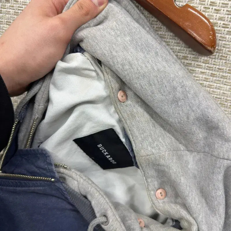 [BUNJANG] Buckaroo Pigment Vintage Layered Blouson Short Hooded Jacket / 버커루 피그먼트 빈티지 레이어드 블루종 숏 후드자켓 F A07362