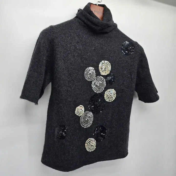 [BUNJANG] Italian Cashmere Turtleneck Sequin Knit / 이탈리아 캐시미어100 터틀넥 스팽글 니트 A30008