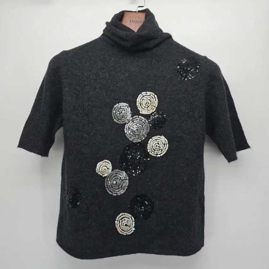 [BUNJANG] Italian Cashmere Turtleneck Sequin Knit / 이탈리아 캐시미어100 터틀넥 스팽글 니트 A30008