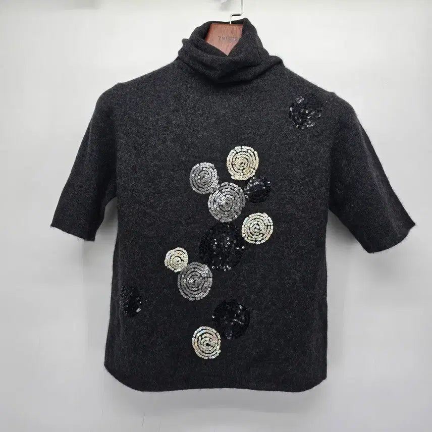 [BUNJANG] Italian Cashmere Turtleneck Sequin Knit / 이탈리아 캐시미어100 터틀넥 스팽글 니트 A30008
