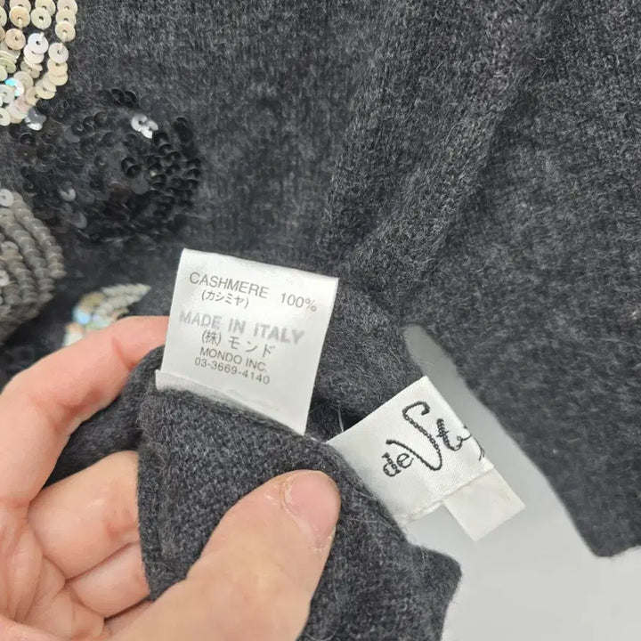 [BUNJANG] Italian Cashmere Turtleneck Sequin Knit / 이탈리아 캐시미어100 터틀넥 스팽글 니트 A30008