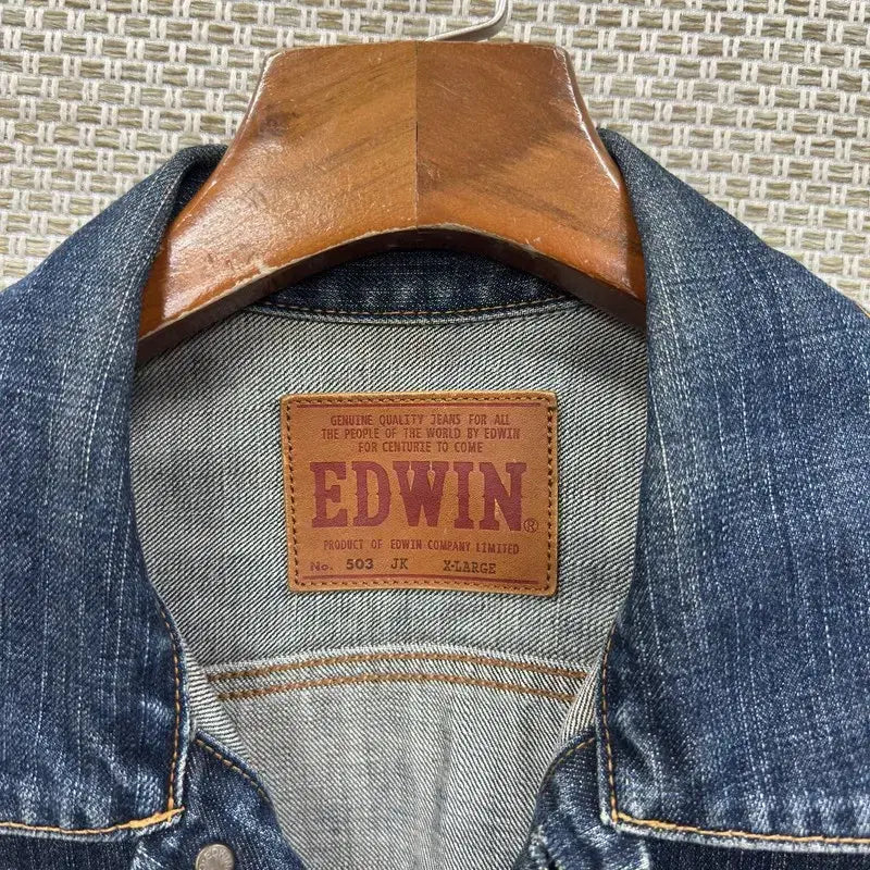 [BUNJANG] Edwin 503 Vintage Denim Jacket XL / 에드윈 503 빈티지 데님 청자켓 XL A07359