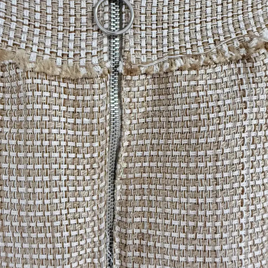 [BUNJANG] Linen Embroidered Mini Skirt / 린넨 자수 미니 스커트