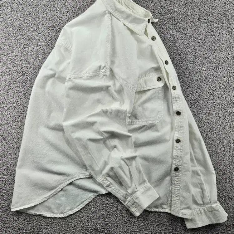 [BUNJANG] Harley-Davidson Bar &amp; Shield Pocket White Shirt (S) / 할리데이비슨 바앤실드 포켓 화이트 셔츠 ( S ) / 11494