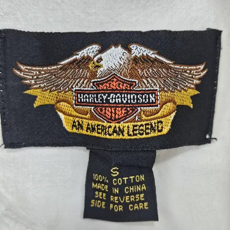 [BUNJANG] Harley-Davidson Bar &amp; Shield Pocket White Shirt (S) / 할리데이비슨 바앤실드 포켓 화이트 셔츠 ( S ) / 11494