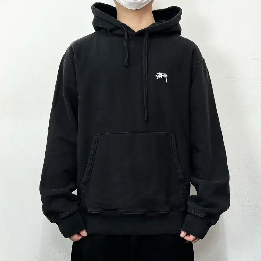 [BUNJANG] Stussy Basic Stock Logo Hoodie Black / 스투시 베이직 스탁로고 후디 블랙