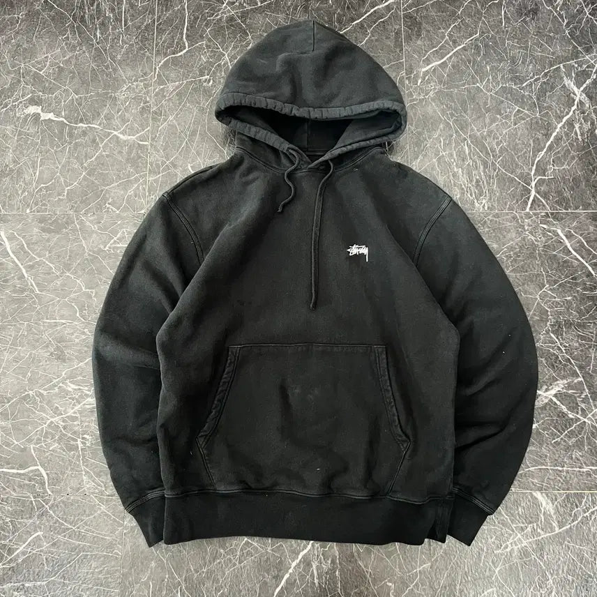 [BUNJANG] Stussy Basic Stock Logo Hoodie Black / 스투시 베이직 스탁로고 후디 블랙