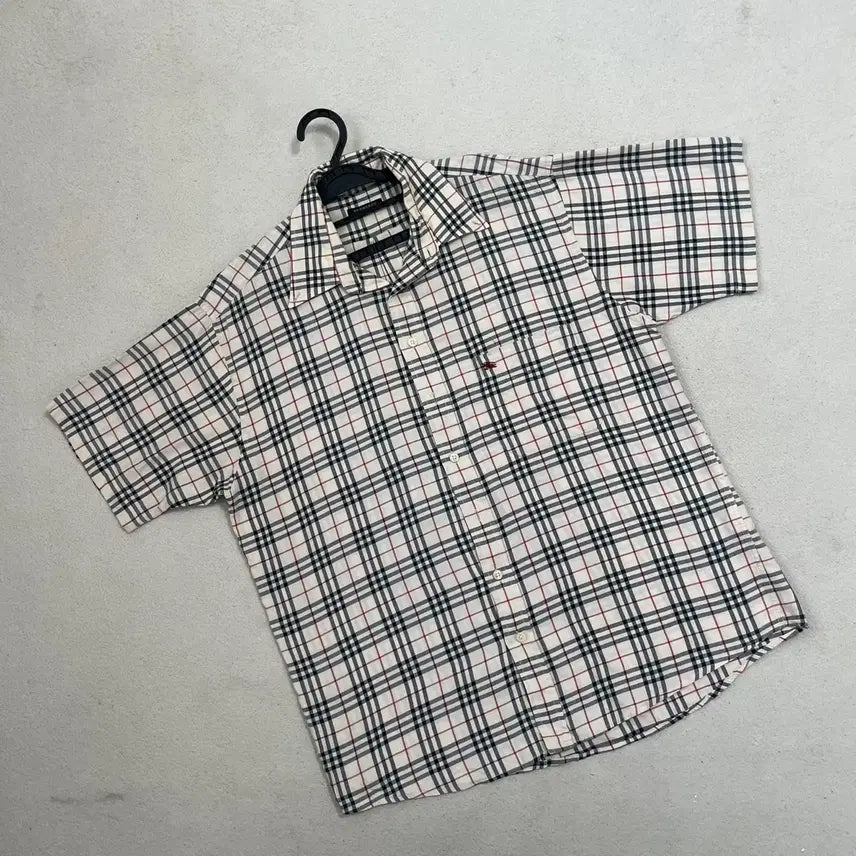[BUNJANG] Burberry Nova Check Short Sleeve Shirt / L 버버리 노바체크 반팔 셔츠 남방 B.4600