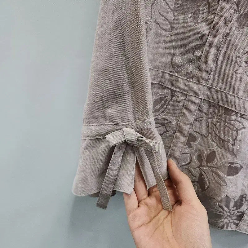 [BUNJANG] Vintage Floral Frill Detail Spring Jacket / 빈티지 페미닌 프릴디테일 플라워 봄자켓