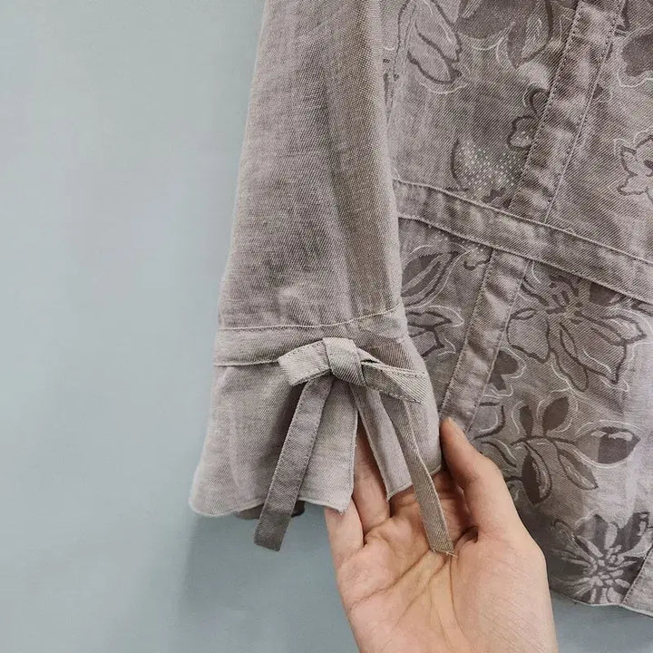 [BUNJANG] Vintage Floral Frill Detail Spring Jacket / 빈티지 페미닌 프릴디테일 플라워 봄자켓