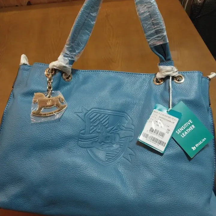 [BUNJANG] Leehyeleeza Vienna Blue Tote Shoulder Bag / 리히리자 비엔나 블루 토트 숄더백