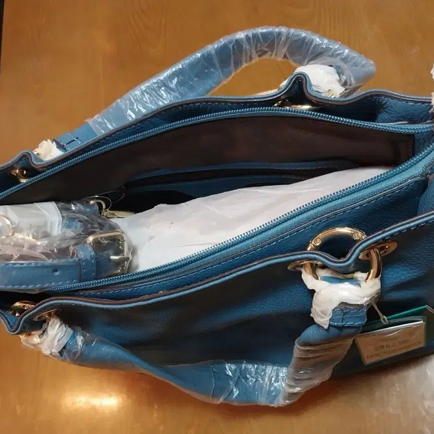 [BUNJANG] Leehyeleeza Vienna Blue Tote Shoulder Bag / 리히리자 비엔나 블루 토트 숄더백