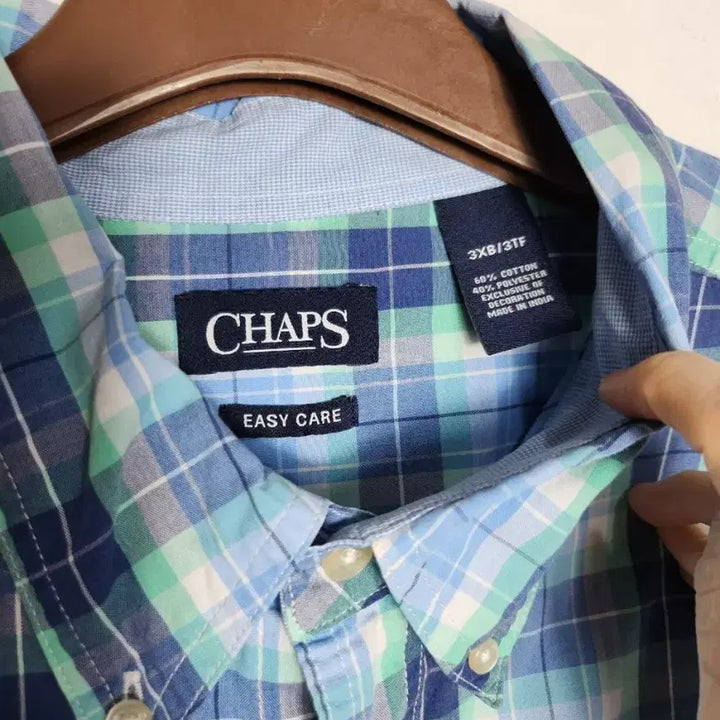 [BUNJANG] CHAPS Checkered Short Sleeve Shirt / CHAPS 챕스 반팔 체크 셔츠