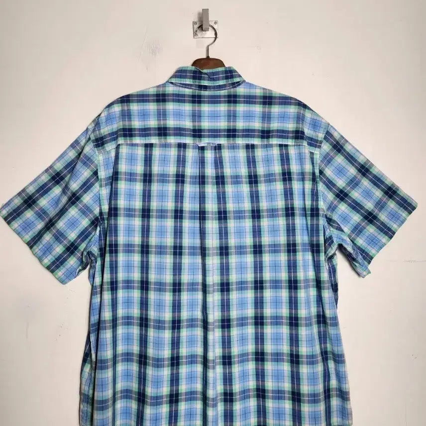 [BUNJANG] CHAPS Checkered Short Sleeve Shirt / CHAPS 챕스 반팔 체크 셔츠