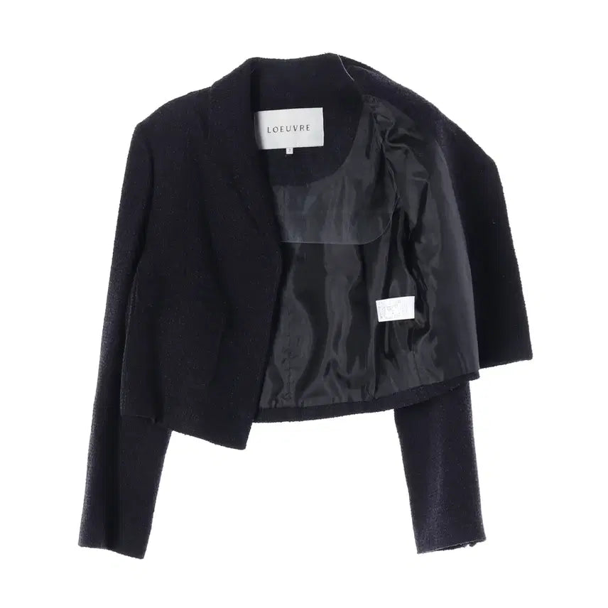 [BUNJANG] Loeuvre 22SS Tweed Crop Collar Jacket / 루에브르 22SS 트위드 크롭 카라 자켓 재킷