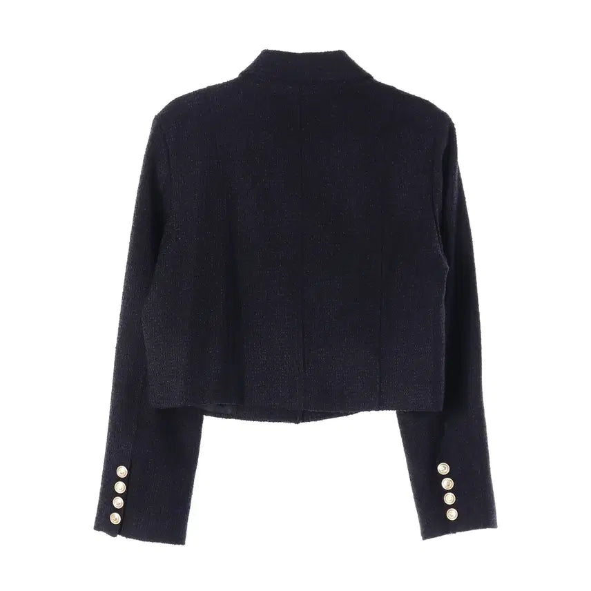 [BUNJANG] Loeuvre 22SS Tweed Crop Collar Jacket / 루에브르 22SS 트위드 크롭 카라 자켓 재킷