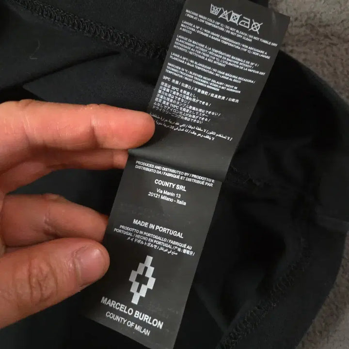 [BUNJANG] Marcelo Burlon Short Sleeve T-shirt (Black, M) / 마르셀로불론 반팔 티셔츠 M 블랙