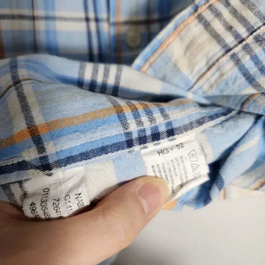 [BUNJANG] CHAPS Checkered Short Sleeve Shirt / CHAPS 챕스 체크 반팔 셔츠