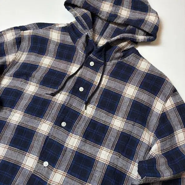 [BUNJANG] XLARGE Japan Check Hooded Shirt / 엑스라지 XLARGE 재팬 체크 후디 셔츠 PN8485