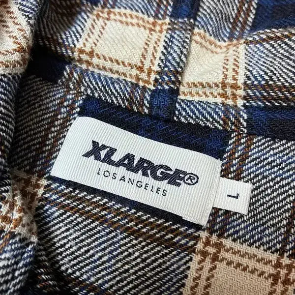 [BUNJANG] XLARGE Japan Check Hooded Shirt / 엑스라지 XLARGE 재팬 체크 후디 셔츠 PN8485