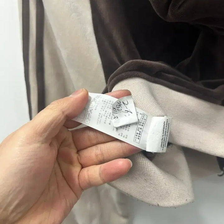 [BUNJANG] Nerdy Velvet Track Hooded Zip-up XS / [만원 아라비아빈티지]널디 벨벳 트랙 후드집업 XS