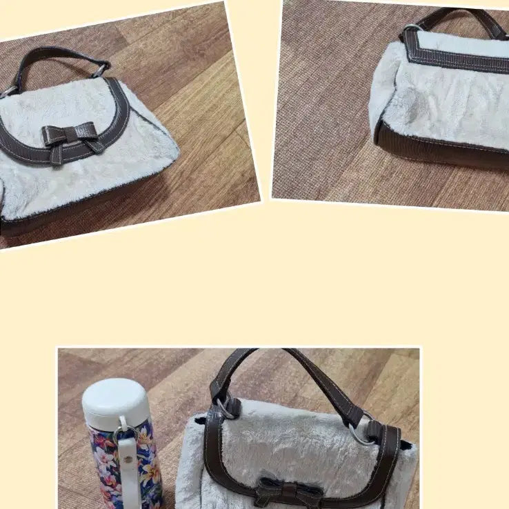 [BUNJANG] Ivory Fur Tote Bag / 아이보리 퍼 토트백