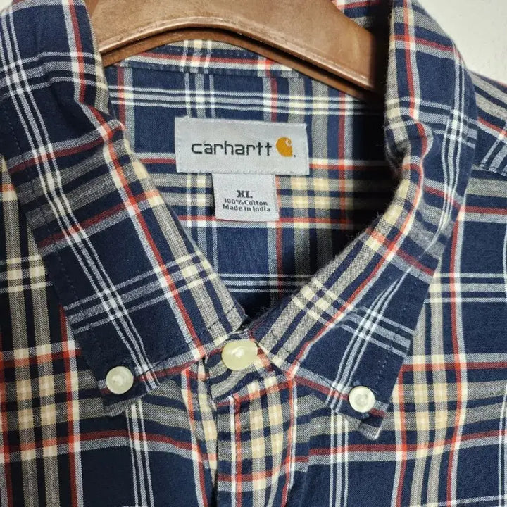 [BUNJANG] Carhartt Checkered Short Sleeve Shirt / 칼하트 체크 반팔 셔츠