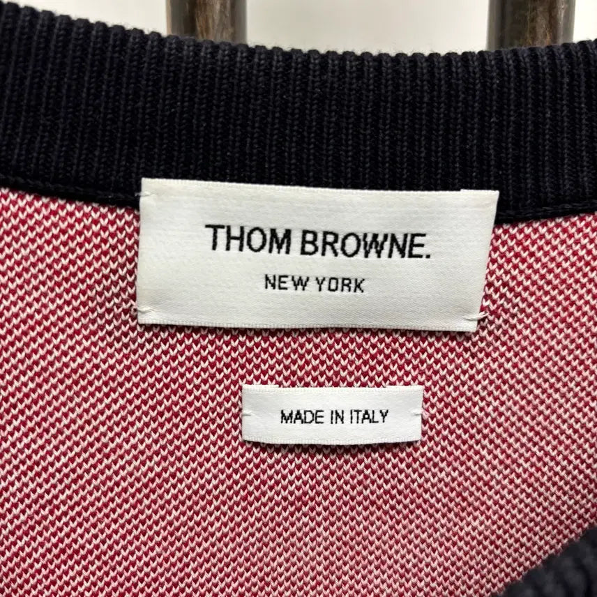 [BUNJANG] Thom Browne Hector Jacquard Check Knit Sweater / [3]톰브라운 사선완장 헥터 자카드 니트
