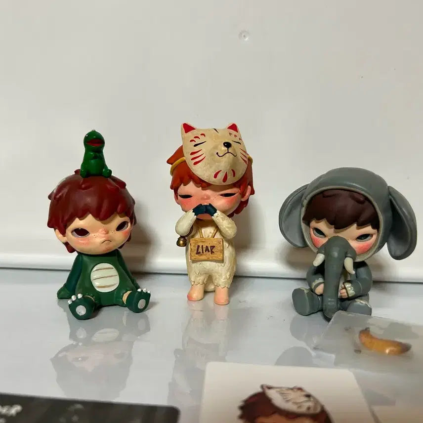 [BUNJANG] POP MART Hirono Bundle Set / 팝마트 히로노 3종 일괄판매합니다(변장,여우,코끼리)