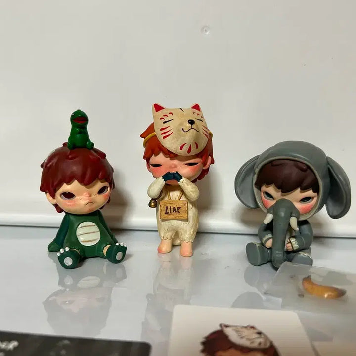 [BUNJANG] POP MART Hirono Bundle Set / 팝마트 히로노 3종 일괄판매합니다(변장,여우,코끼리)
