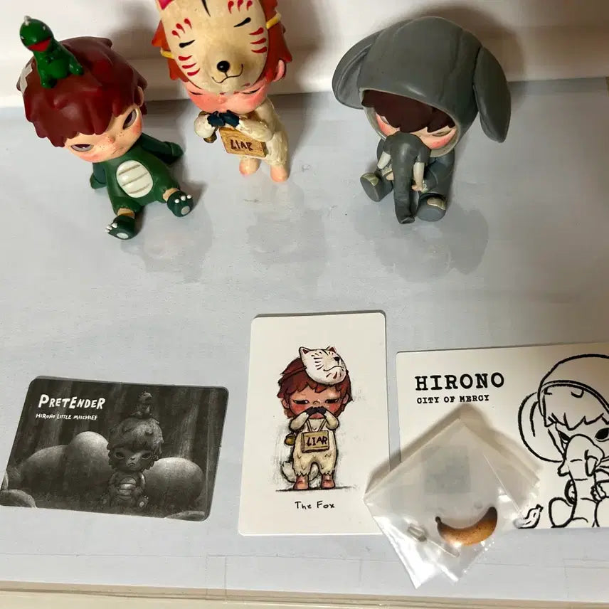 [BUNJANG] POP MART Hirono Bundle Set / 팝마트 히로노 3종 일괄판매합니다(변장,여우,코끼리)