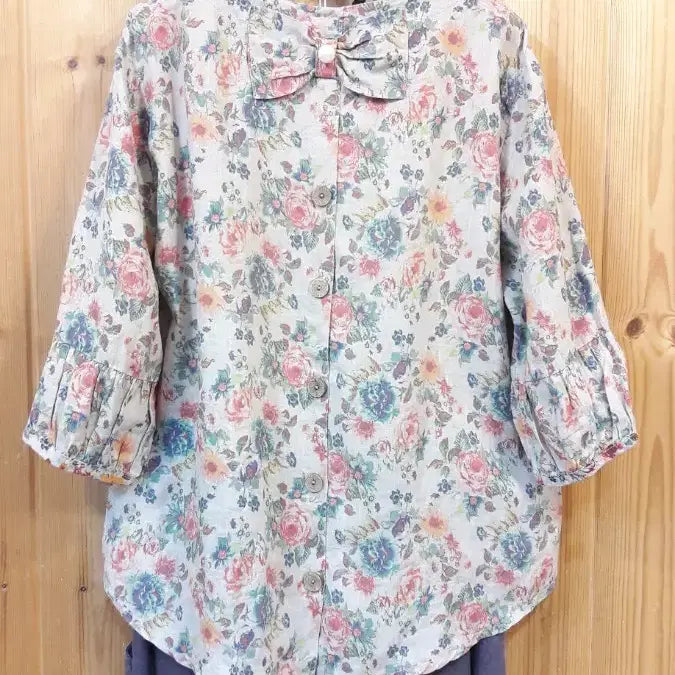 [SOLD OUT] * 플라워 패턴 린넨 (마) 상의      ( 새 상 품 )