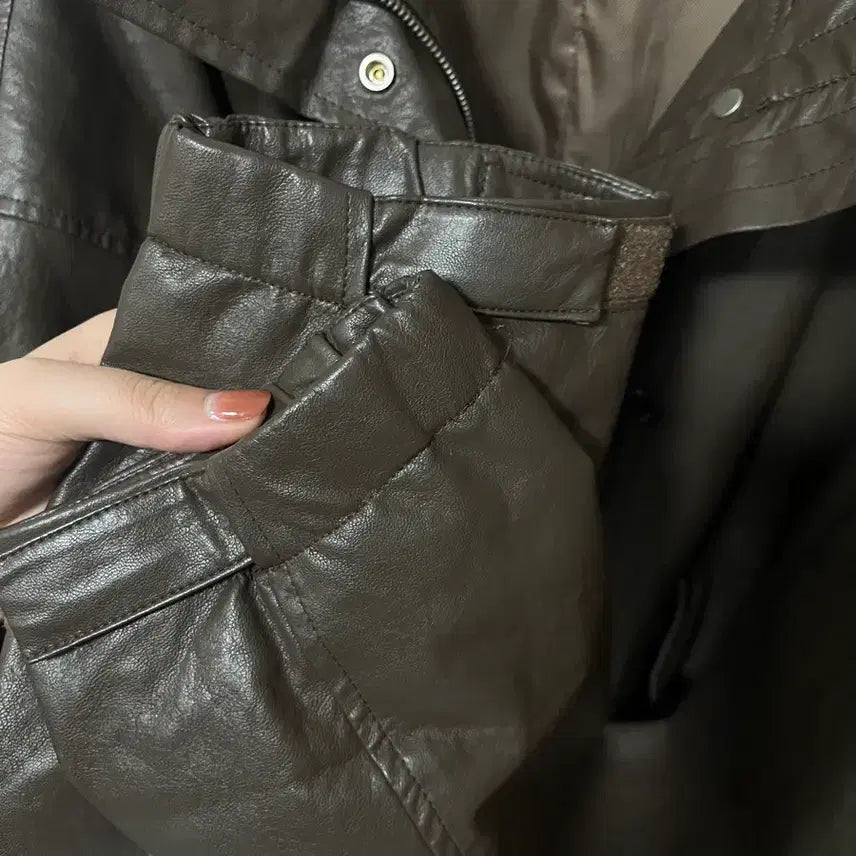 [BUNJANG] Partimento Vegan Leather Fishtail Parka / 파르티멘토 비건레더 피쉬테일