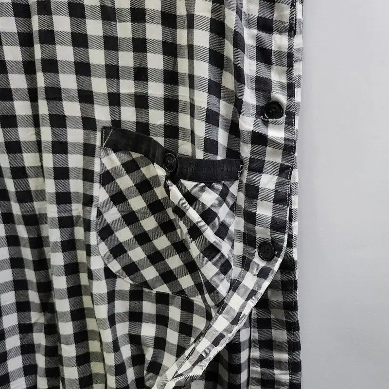 [SOLD OUT] 빈티지 키치 체크 미키마우스 에이프런 원피스 F