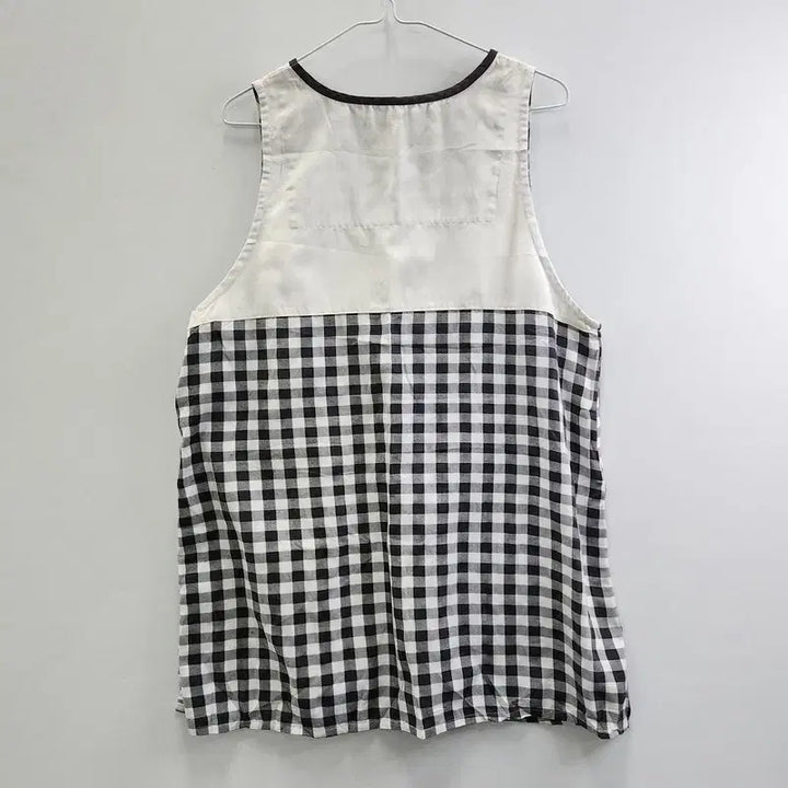 [SOLD OUT] 빈티지 키치 체크 미키마우스 에이프런 원피스 F