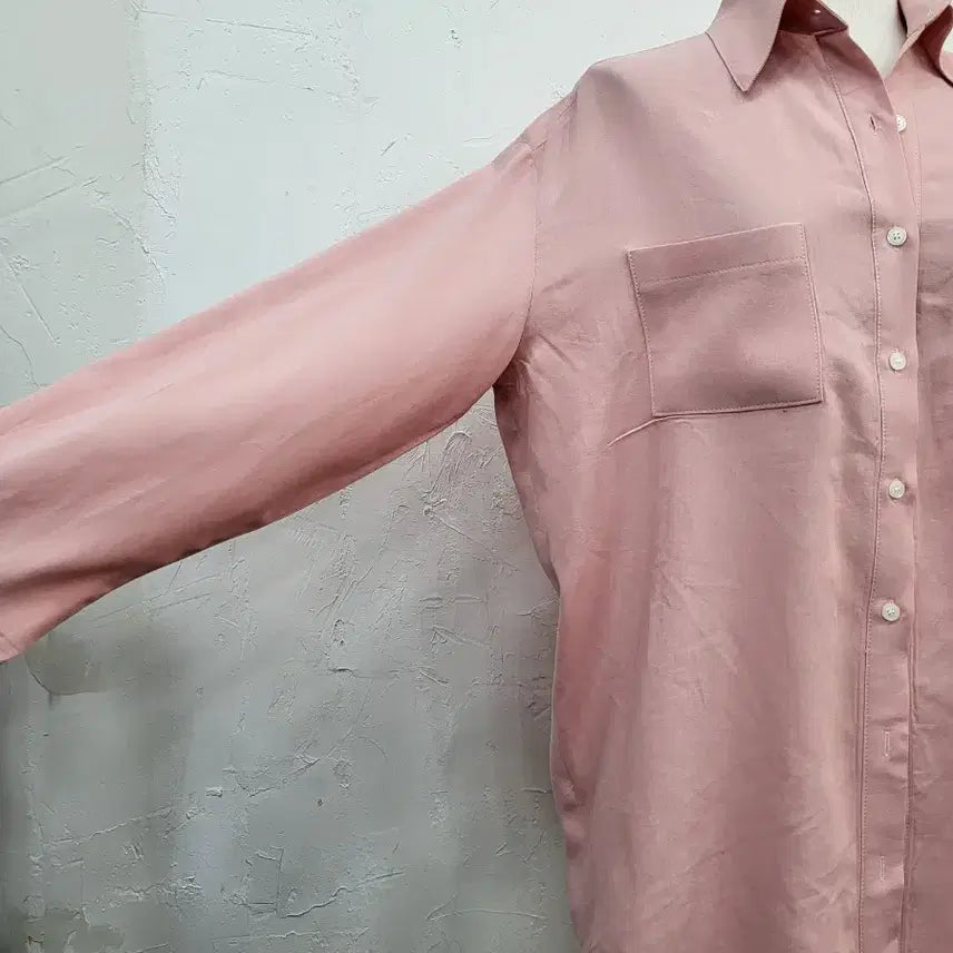 [BUNJANG] Pink Loose Fit Shirt Jacket / 봄신상 핑크 루즈핏 셔츠 자켓F