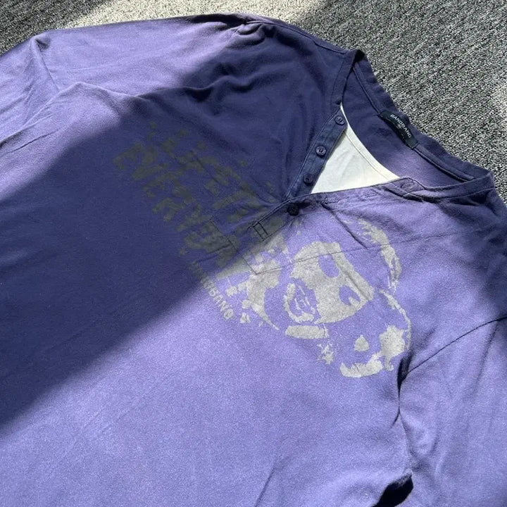 [BUNJANG] BangBang Henley Neck Layered Long Sleeve Shirt / 뱅뱅 헨리넥 레이어드 긴팔 슬리브