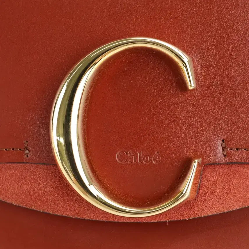 [BUNJANG] Chloé C Small Leather Bag Tote Shoulder Crossbody Bag Brown / 끌로에 C 스몰 레더 백 토트백 숄더백 크로스백 브라운