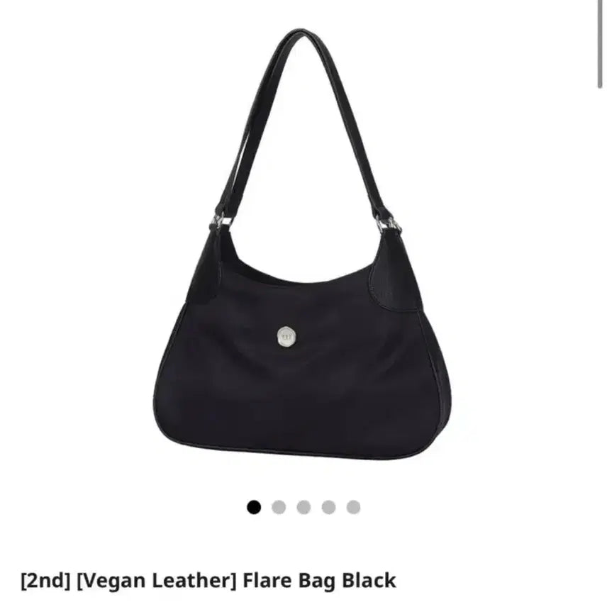 [BUNJANG] Untidy Flare Nylon Leather Shoulder Bag / 언타이디 플레어 백 나일론 레더 백