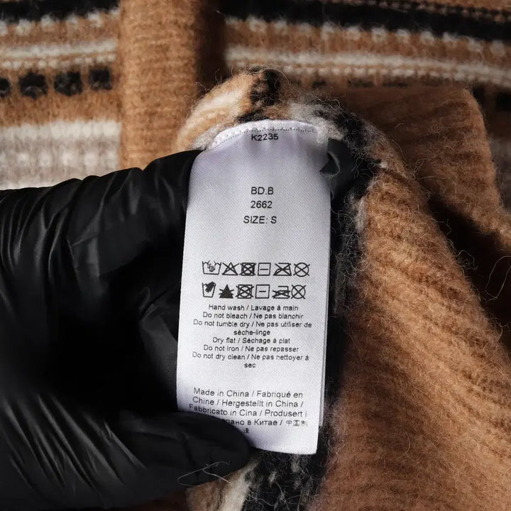 [BUNJANG] Ganni 24FW Striped Soft Alpaca Wool Cardigan Knit / 가니 24FW 스트라이프 소프트 알파카 울 가디건 니트