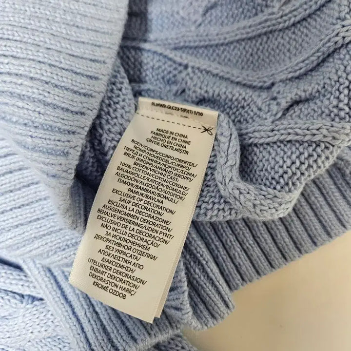 [BUNJANG] Polo Ralph Lauren Cable Knit Sweater - Sky Blue / 폴로 랄프로렌 케이블 니트 M사이즈 하늘색 팝니다