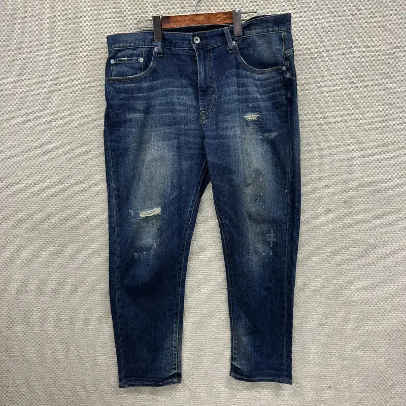 [BUNJANG] Uniqlo Distressed Denim Jeans 34 inch / 유니클로 디스트로이드진 데님 청바지 34인치 A07381
