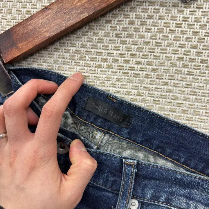 [BUNJANG] Uniqlo Distressed Denim Jeans 34 inch / 유니클로 디스트로이드진 데님 청바지 34인치 A07381