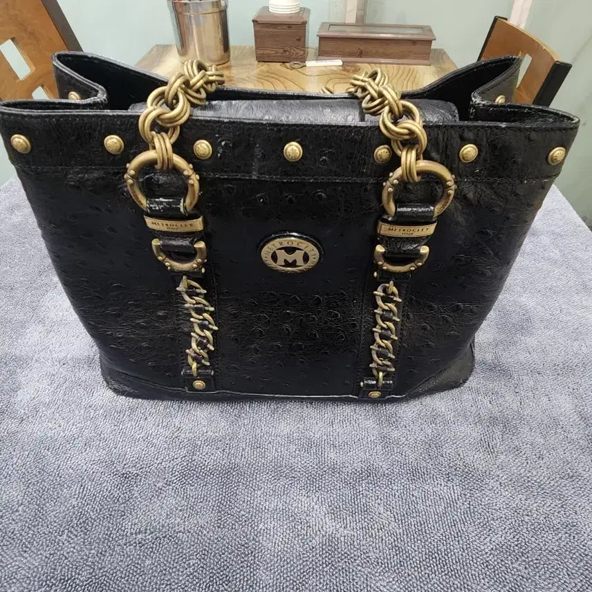 [BUNJANG] Metrocity Black Tote Bag / 메트로씨티 블랙 토트백